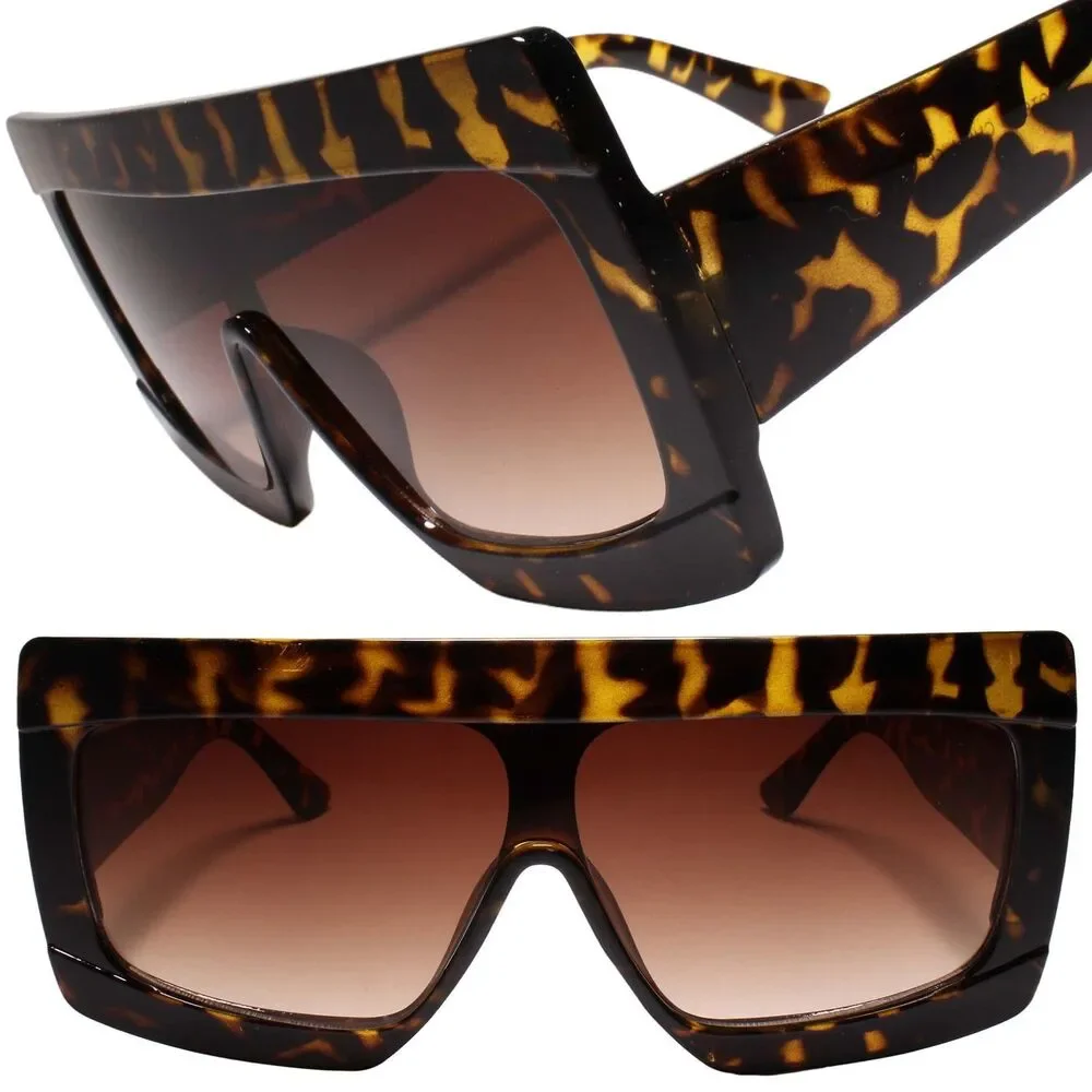 Swag Dapper Clubbing Flat Top Modern Hip Mens Womens Tortoise Sunglasses